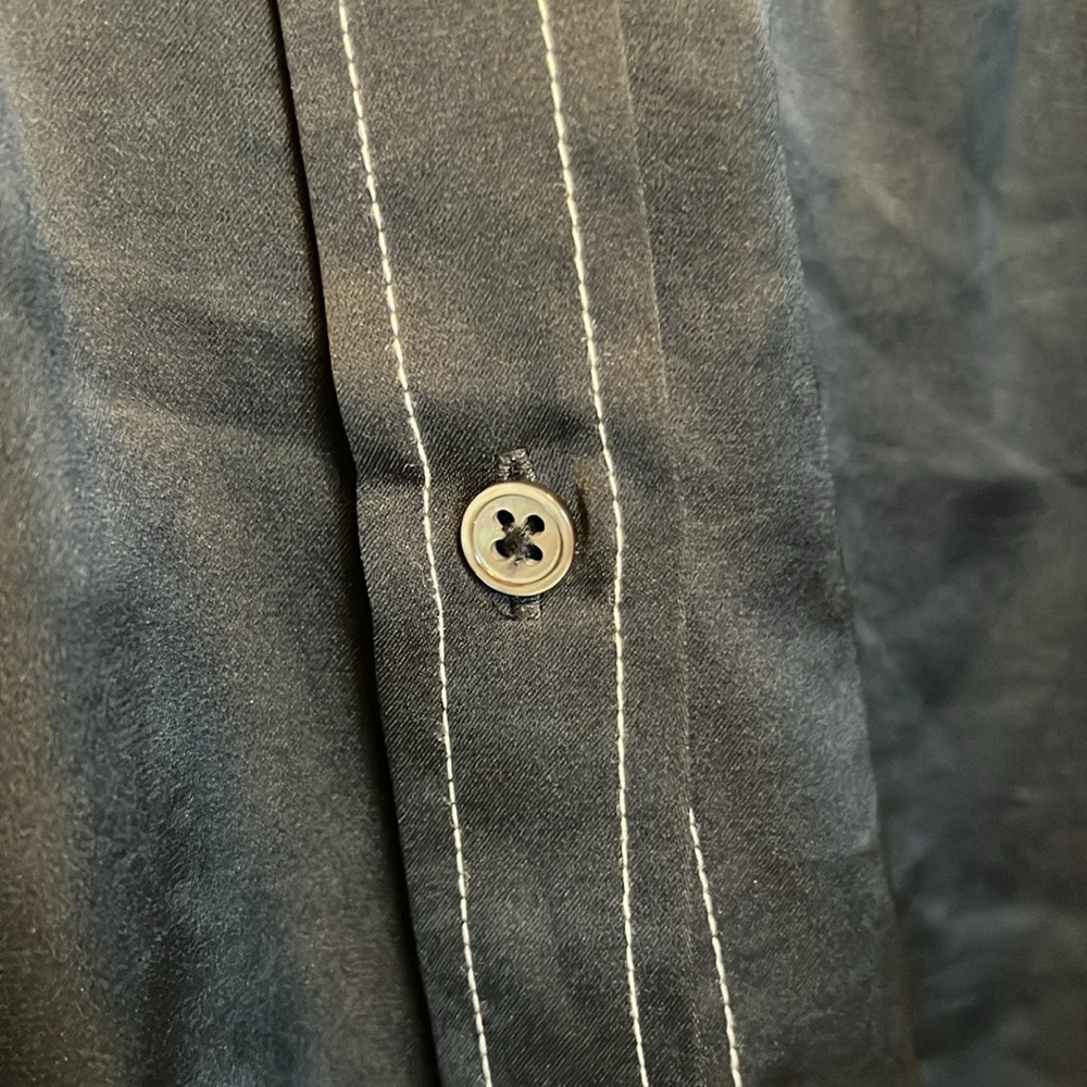 ALL SAINTS * black tierny button down sweater top * - Picture 4 of 5